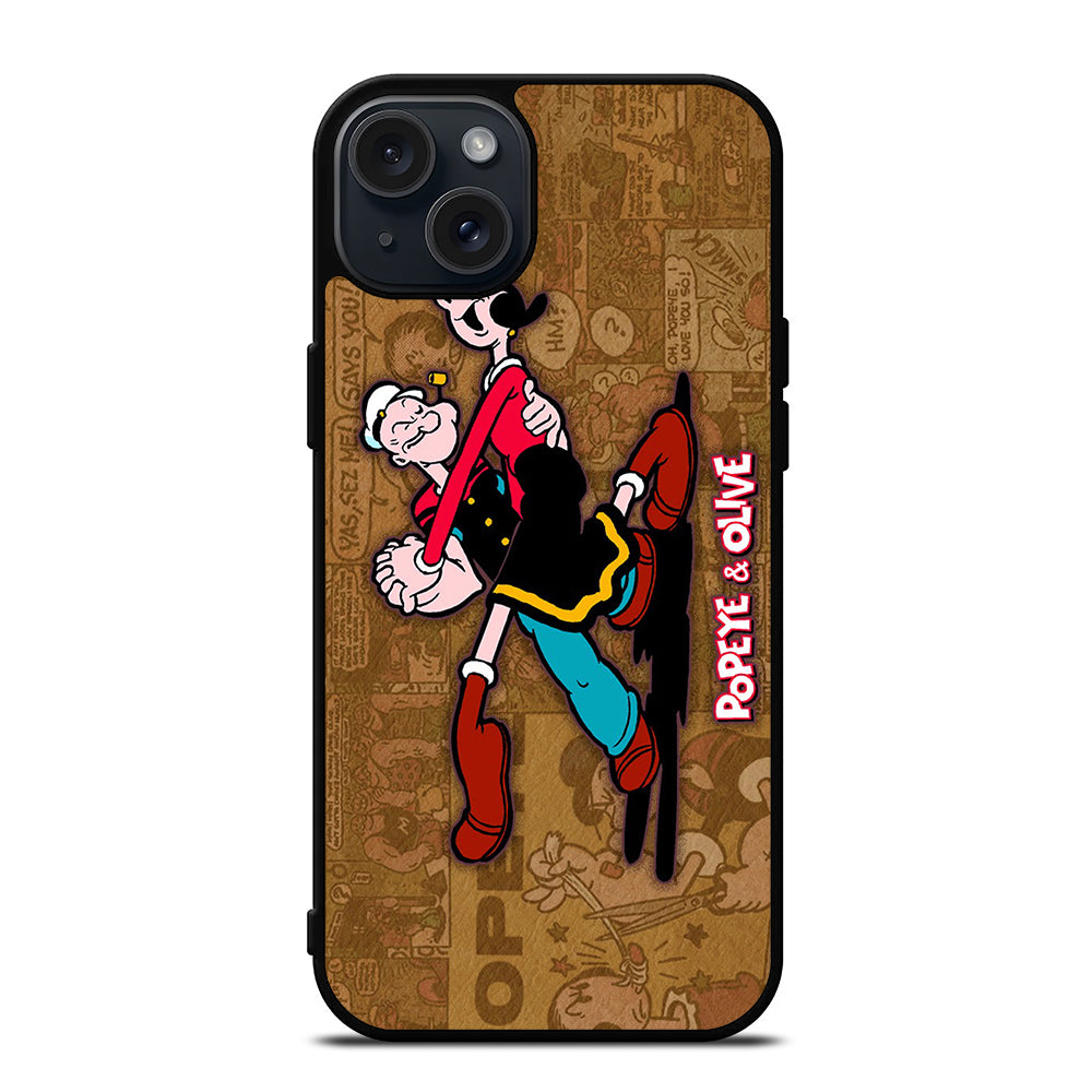 POPEYE AND OLIVE CARTOON iPhone 15 Plus Case Cover