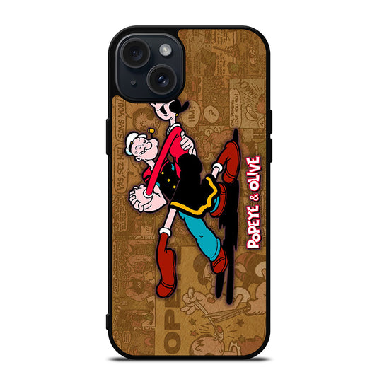 POPEYE AND OLIVE CARTOON iPhone 15 Plus Case Cover