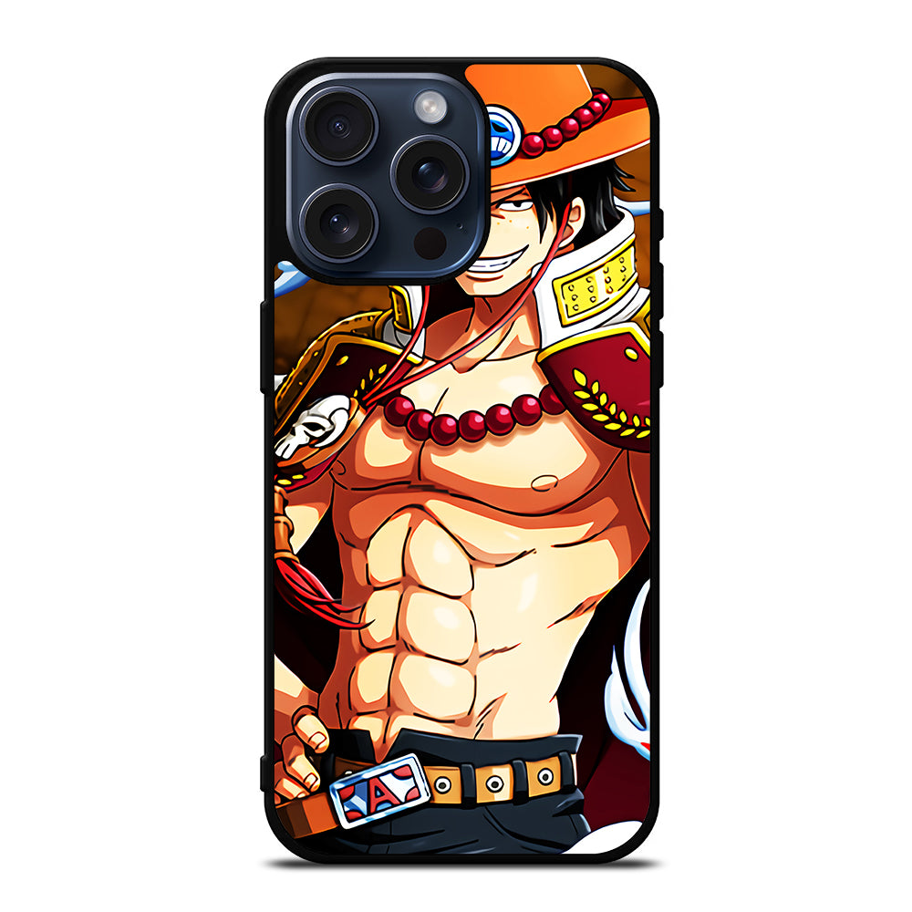 PORTGAS D ACE ONE PIECE ANIME iPhone 15 Pro Max Case Cover