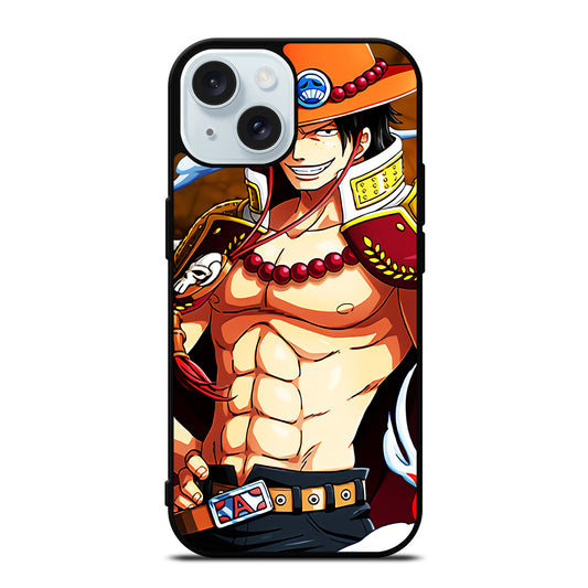 PORTGAS D ACE ONE PIECE ANIME iPhone 15 Case Cover