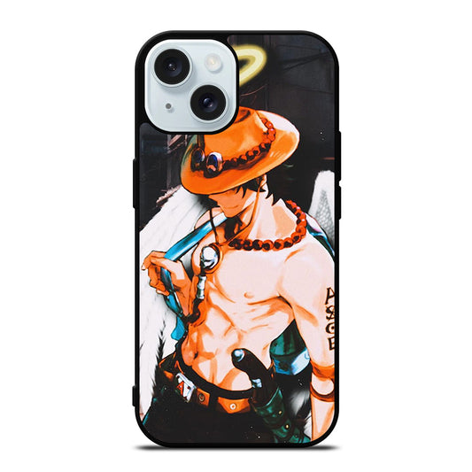 PORTGAS D ACE R.I.P ONE PIECE iPhone 15 Case Cover