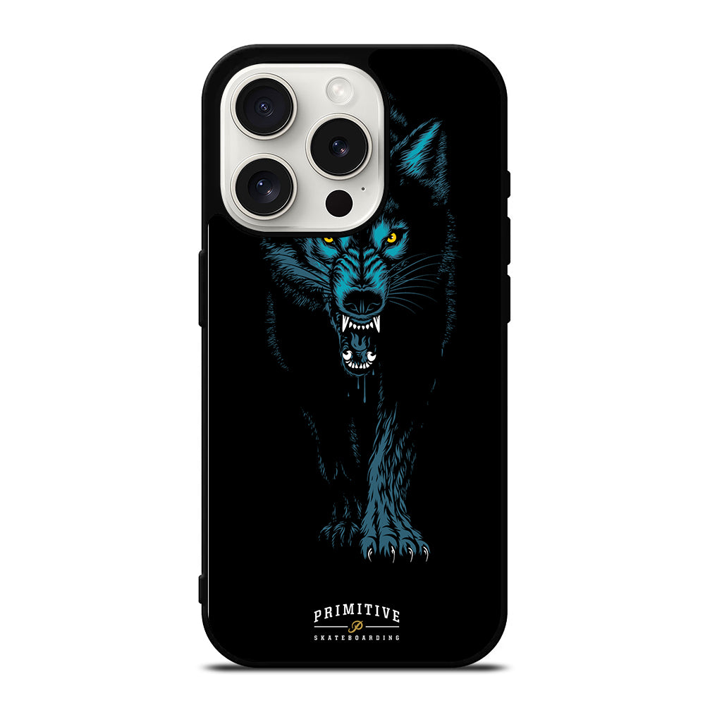 PRIMITIVE SKATEBOARDING LOGO WOLF iPhone 15 Pro Case Cover