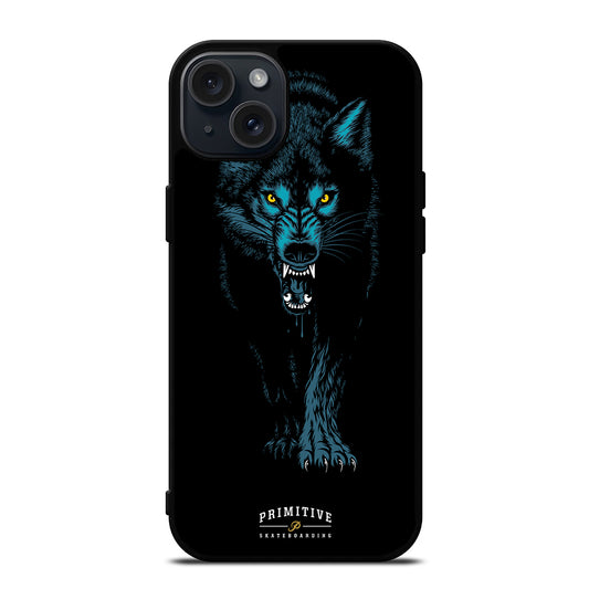 PRIMITIVE SKATEBOARDING LOGO WOLF iPhone 15 Plus Case Cover