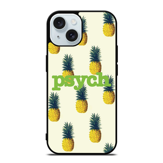 PSYCH PINEAPPLE PATTERN iPhone 15 Case Cover