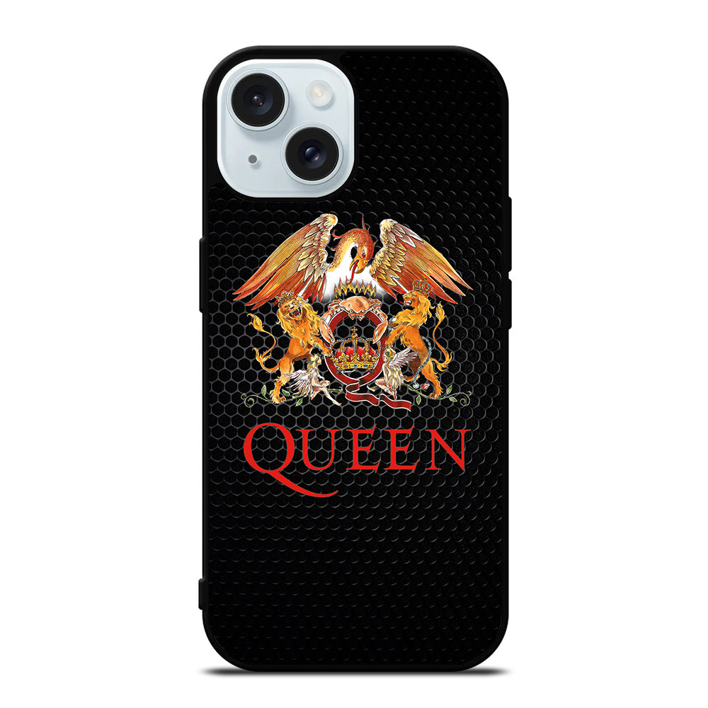 QUEEN BAND METAL LOGO iPhone 15 Case Cover