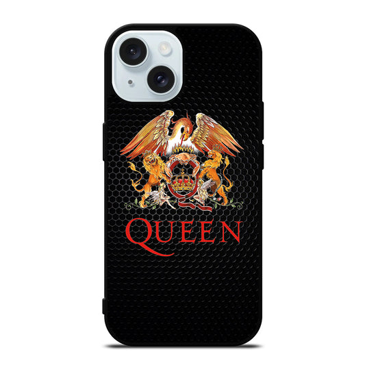 QUEEN BAND METAL LOGO iPhone 15 Case Cover