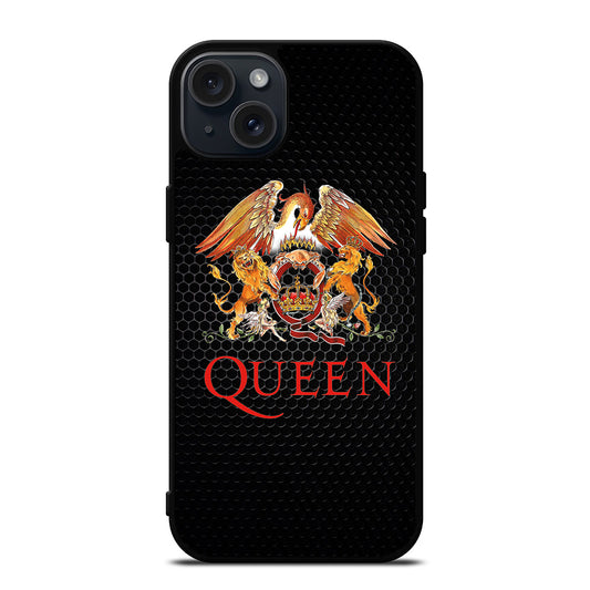 QUEEN BAND METAL LOGO iPhone 15 Plus Case Cover