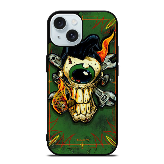 RAT FINK SKULL iPhone 15 Case Cover