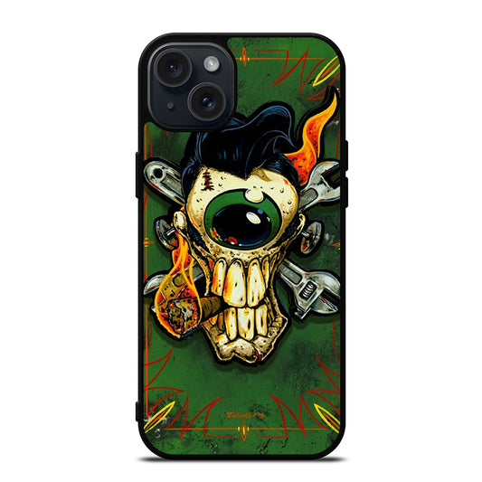 RAT FINK SKULL iPhone 15 Plus Case Cover