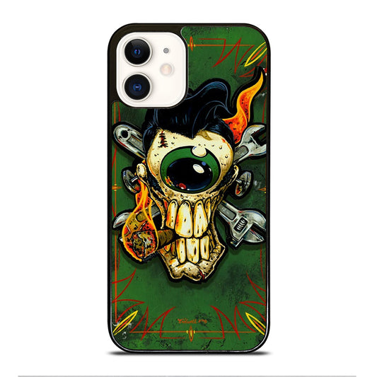 RAT FINK SKULL iPhone 12 Case Cover