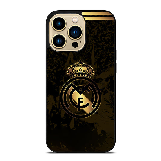 REAL MADRID FC GOLD LOGO iPhone 14 Pro Max Case Cover