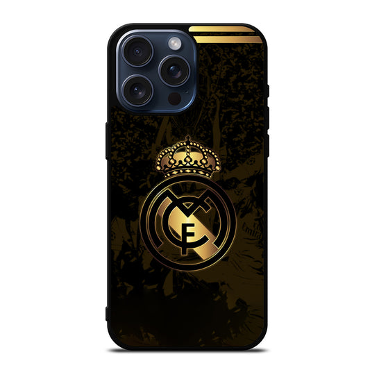 REAL MADRID FC GOLD LOGO iPhone 15 Pro Max Case Cover
