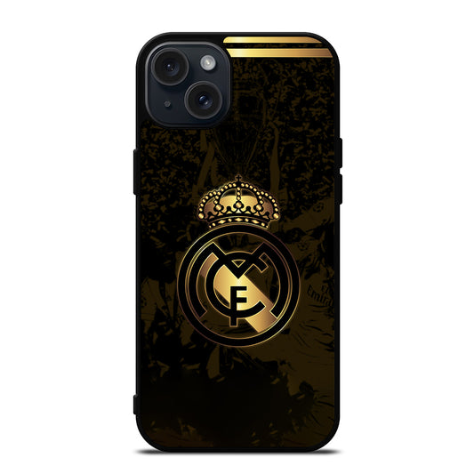 REAL MADRID FC GOLD LOGO iPhone 15 Plus Case Cover