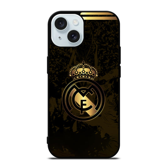 REAL MADRID FC GOLD LOGO iPhone 15 Case Cover