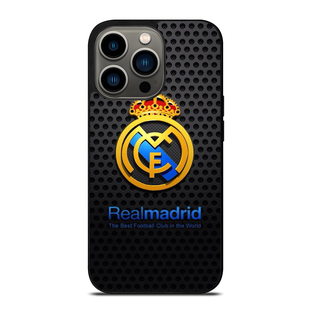 REAL MADRID FC METAL LOGO iPhone 13 Pro Case Cover