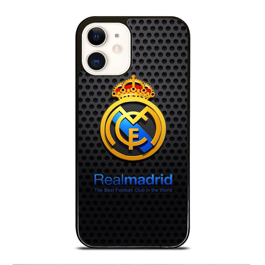 REAL MADRID FC METAL LOGO iPhone 12 Case Cover