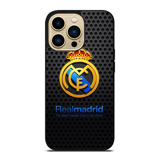 REAL MADRID FC METAL LOGO iPhone 14 Pro Max Case Cover