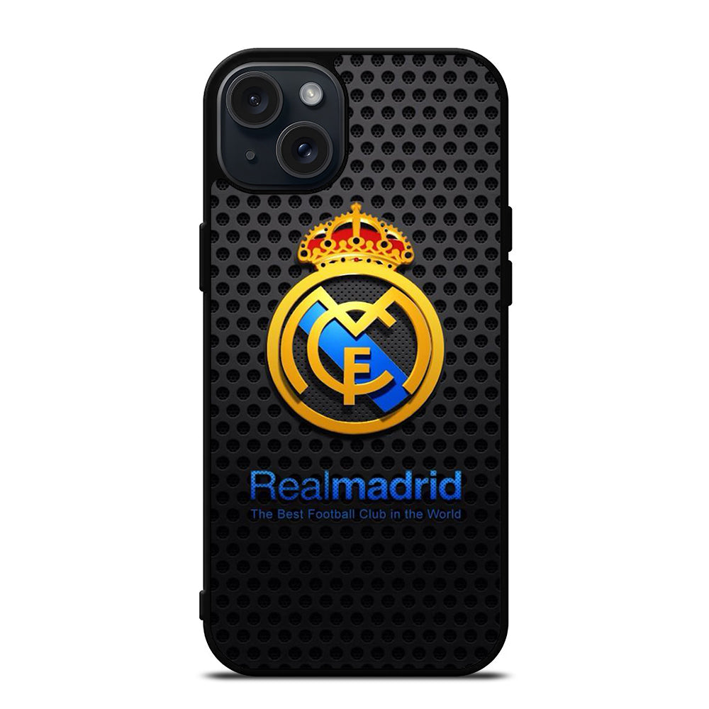 REAL MADRID FC METAL LOGO iPhone 15 Plus Case Cover