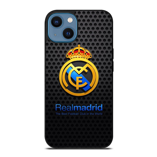 REAL MADRID FC METAL LOGO iPhone 14 Case Cover
