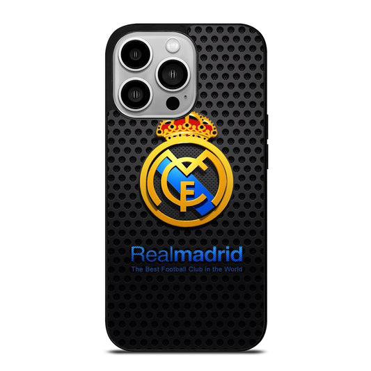 REAL MADRID FC METAL LOGO iPhone 14 Pro Case Cover
