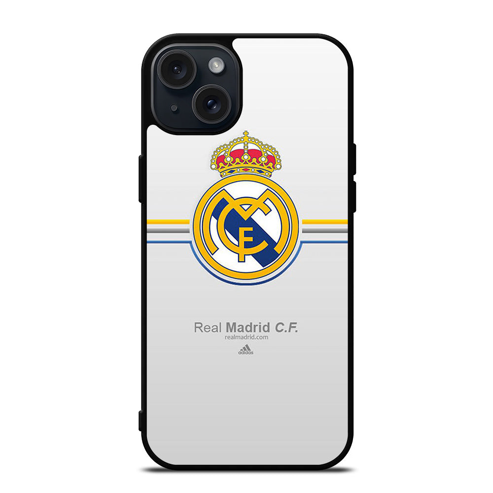 REAL MADRID FC STRIPE LOGO iPhone 15 Plus Case Cover