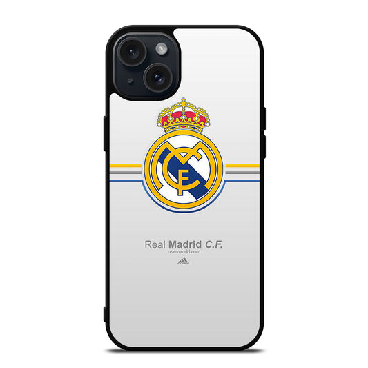 REAL MADRID FC STRIPE LOGO iPhone 15 Plus Case Cover
