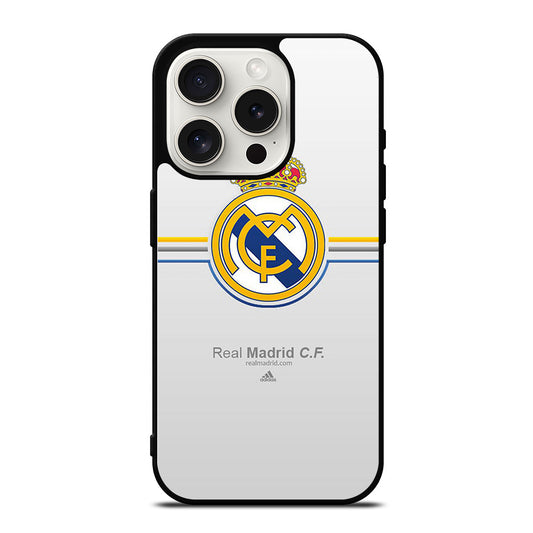 REAL MADRID FC STRIPE LOGO iPhone 15 Pro Case Cover