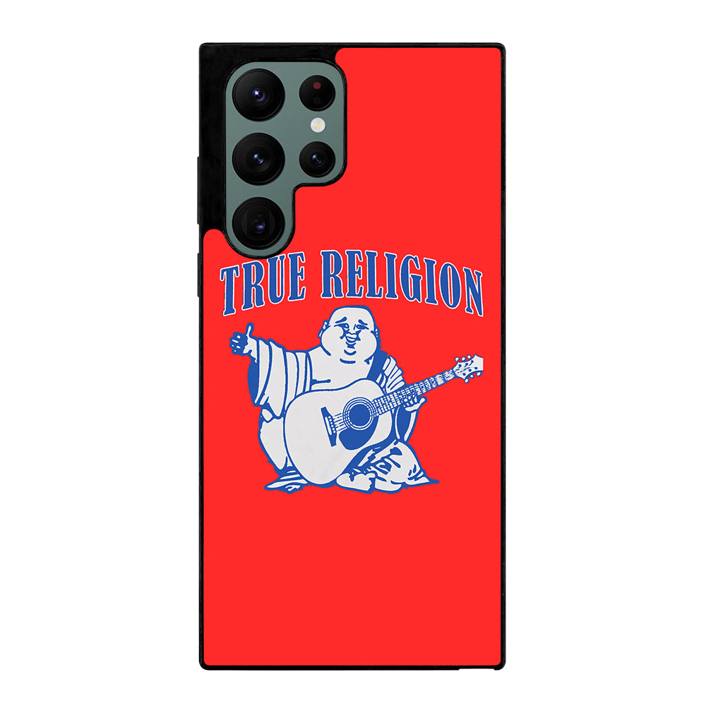 RED BIG BUDDHA TRUE RELIGION LOGO Samsung Galaxy S22 Ultra Case Cover