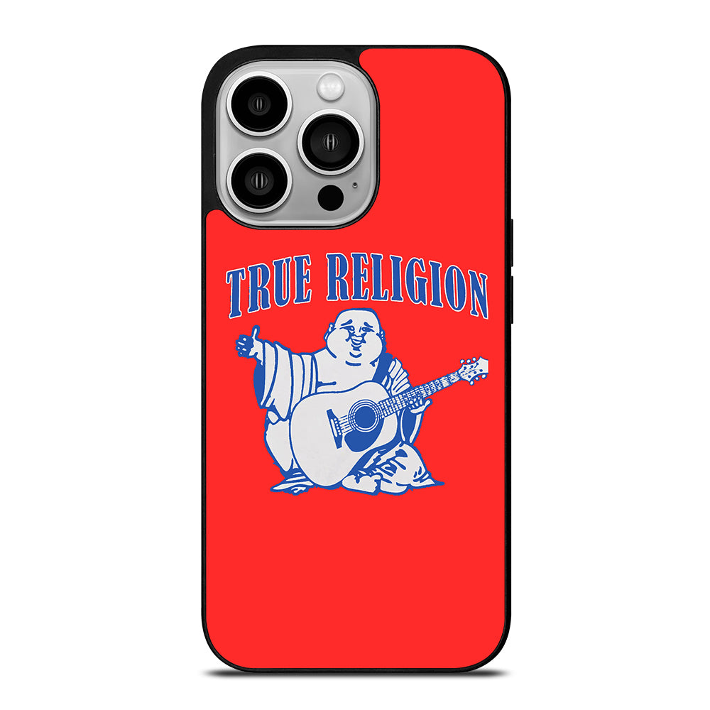RED BIG BUDDHA TRUE RELIGION LOGO iPhone 14 Pro Case Cover
