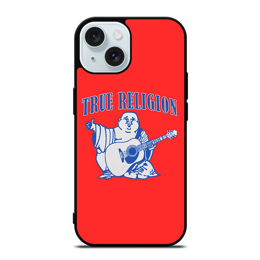 RED BIG BUDDHA TRUE RELIGION LOGO iPhone 15 Case Cover