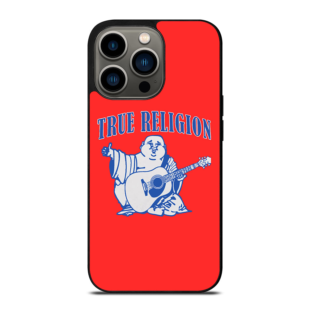 RED BIG BUDDHA TRUE RELIGION LOGO iPhone 13 Pro Case Cover