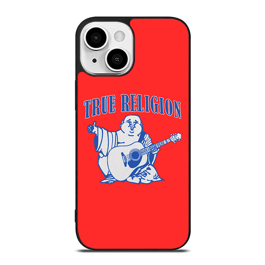 RED BIG BUDDHA TRUE RELIGION LOGO iPhone 13 Mini Case Cover