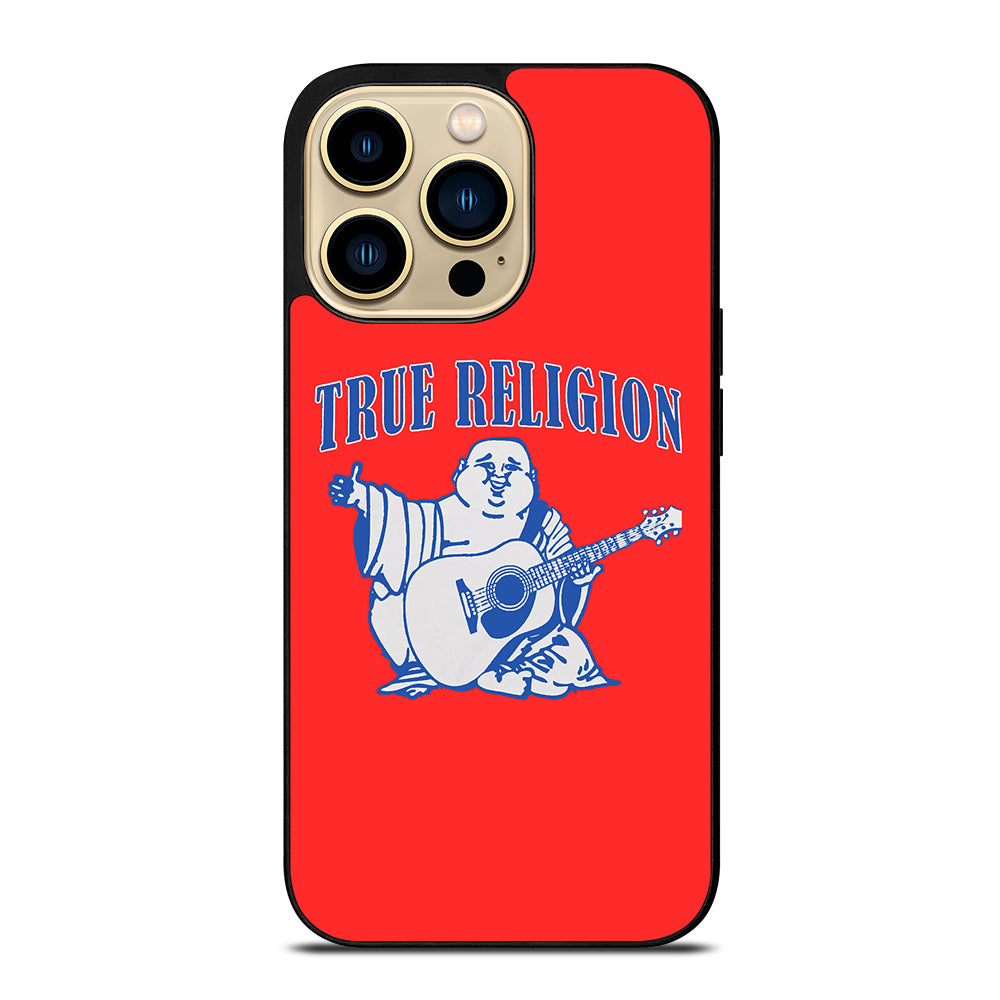 RED BIG BUDDHA TRUE RELIGION LOGO iPhone 14 Pro Max Case Cover