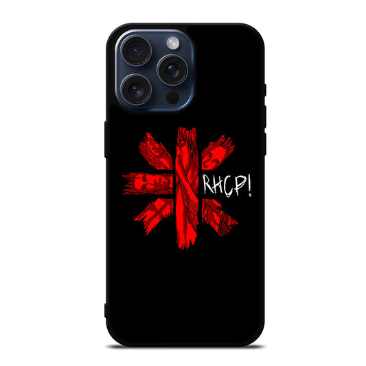 RED HOT CHILI PEPPERS ART LOGO iPhone 15 Pro Max Case Cover