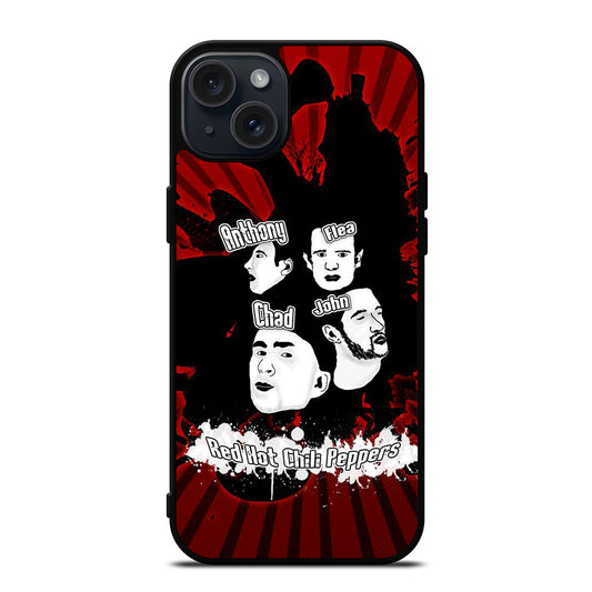 RED HOT CHILI PEPPERS ROCK BAND POSTER iPhone 15 Plus Case Cover