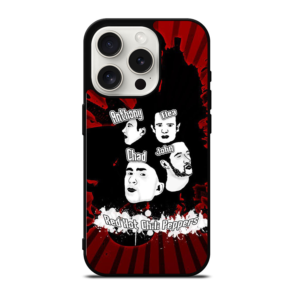 RED HOT CHILI PEPPERS ROCK BAND POSTER iPhone 15 Pro Case Cover