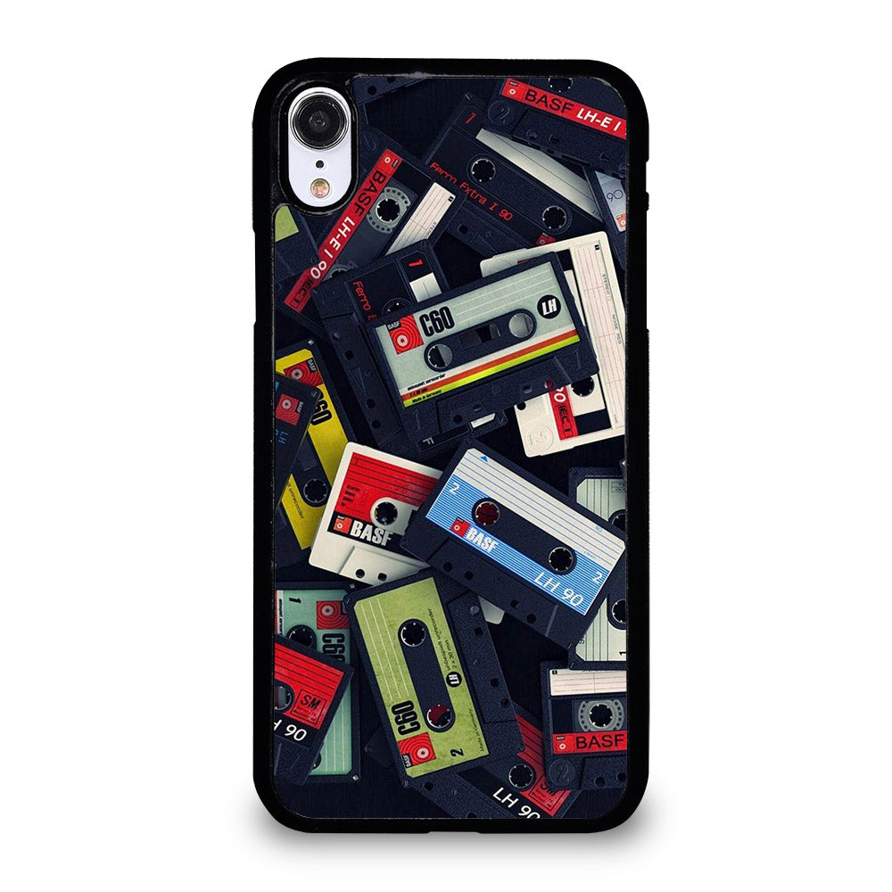 RETRO CASSETTE TAPE PATTERN iPhone XR Case Cover