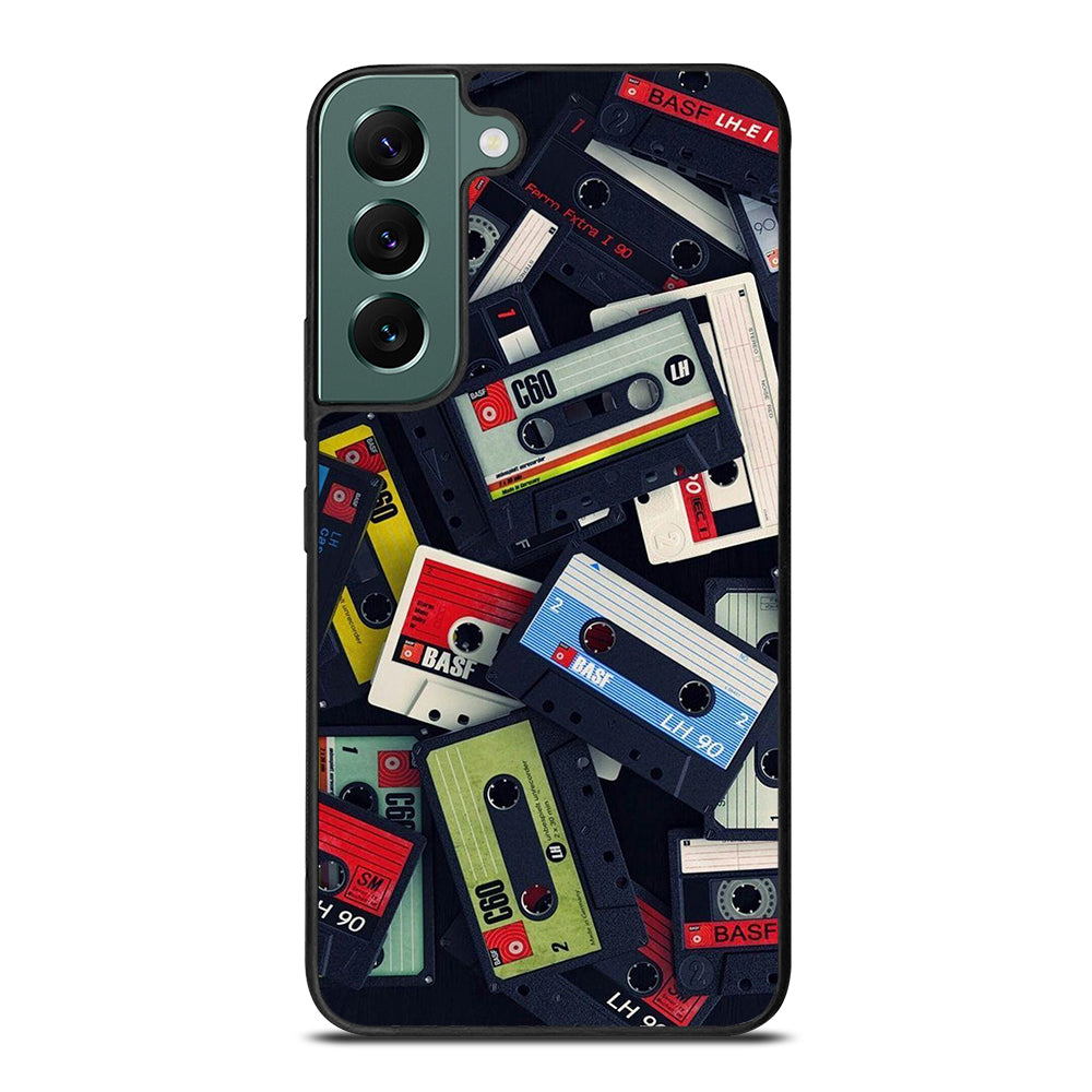 RETRO CASSETTE TAPE PATTERN Samsung Galaxy S22 Case Cover