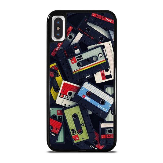 RETRO CASSETTE TAPE PATTERN iPhone X / XS Case Cover