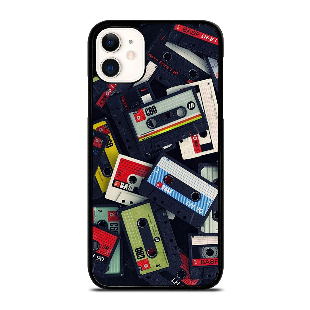 RETRO CASSETTE TAPE PATTERN iPhone 11 Case Cover