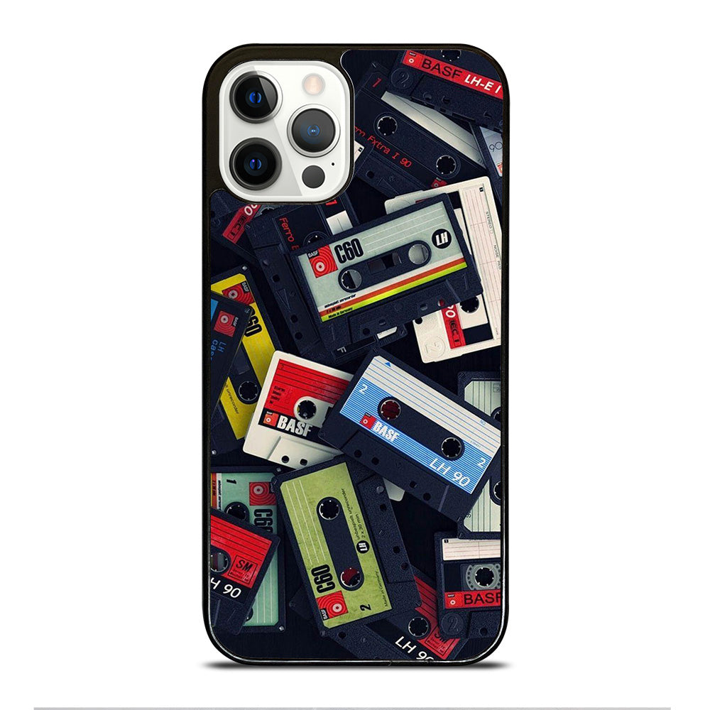 RETRO CASSETTE TAPE PATTERN iPhone 12 Pro Case Cover