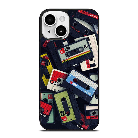 RETRO CASSETTE TAPE PATTERN iPhone 13 Mini Case Cover