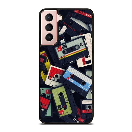 RETRO CASSETTE TAPE PATTERN Samsung Galaxy S21 Case Cover