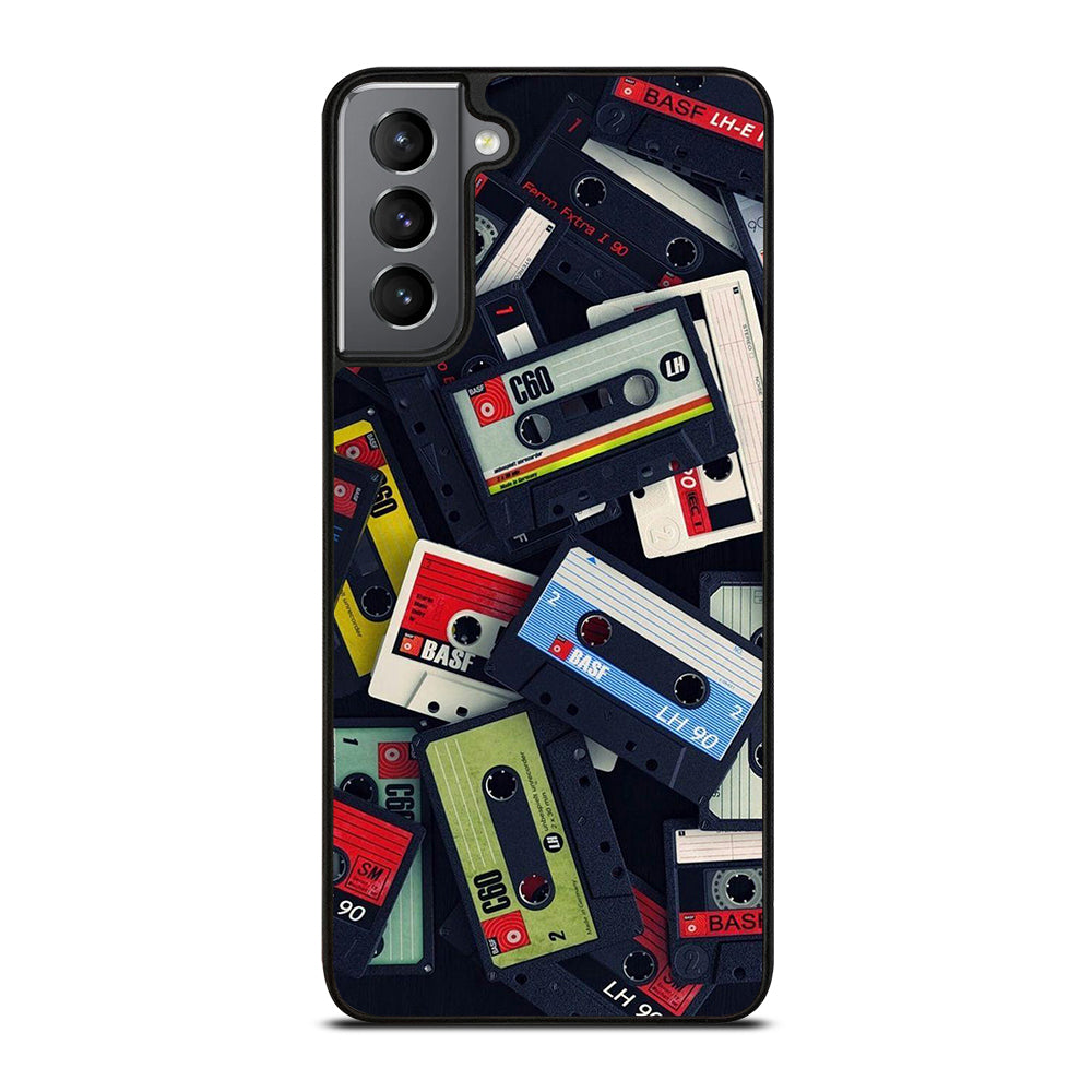 RETRO CASSETTE TAPE PATTERN Samsung Galaxy S21 Plus Case Cover