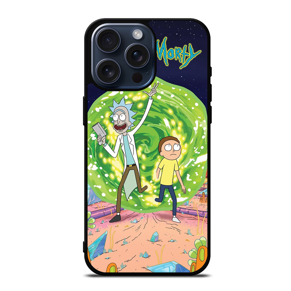 RICK AND MORTY IN PORTAL iPhone 15 Pro Max Case Cover