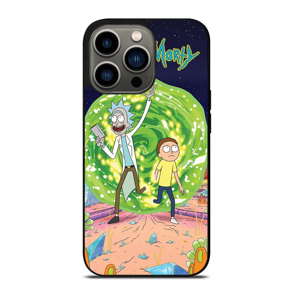 RICK AND MORTY IN PORTAL iPhone 13 Pro Case Cover