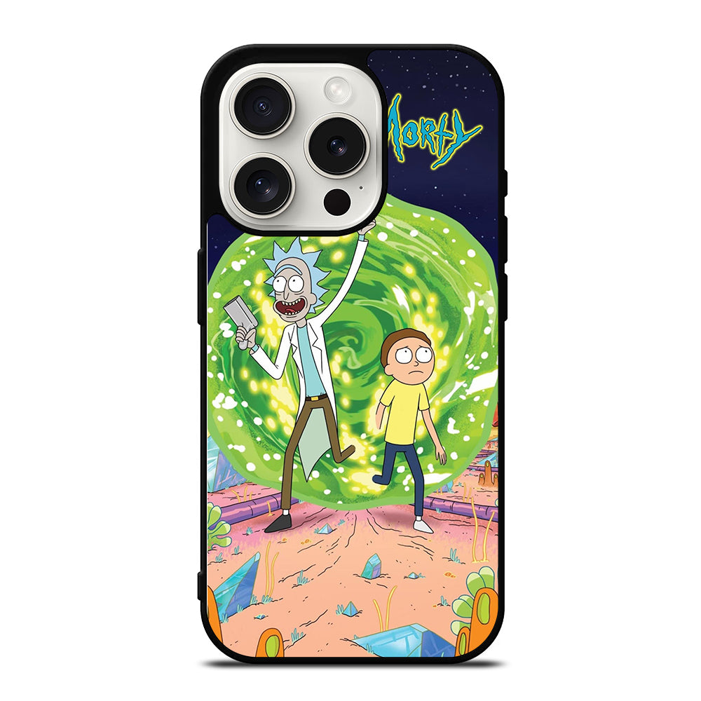 RICK AND MORTY IN PORTAL iPhone 15 Pro Case Cover