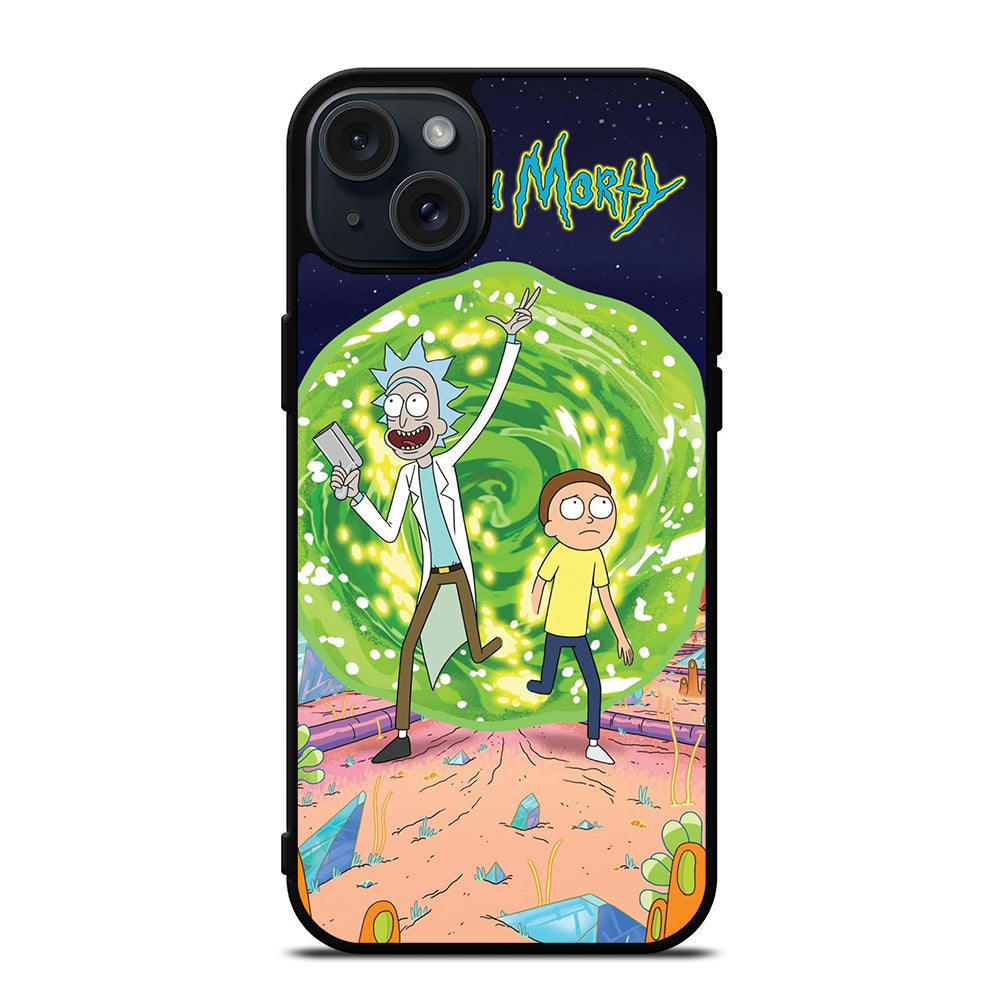RICK AND MORTY IN PORTAL iPhone 15 Plus Case Cover