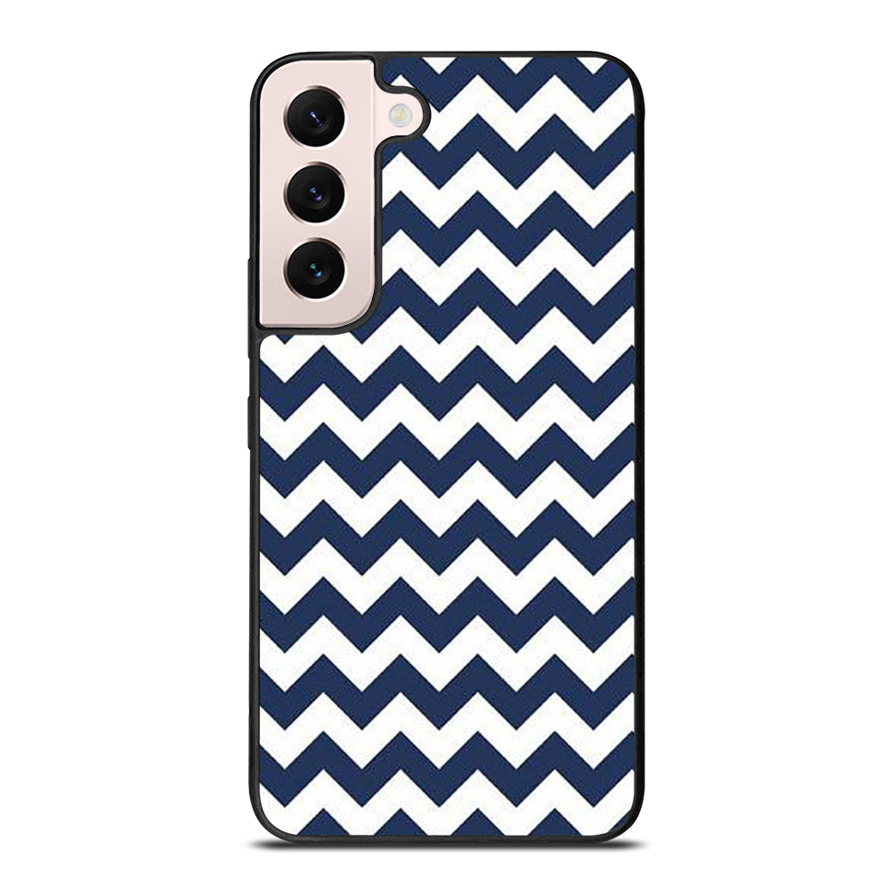 RILEY BLAKE CHEVRON PATTERN BLUE Samsung Galaxy S22 Plus Case Cover