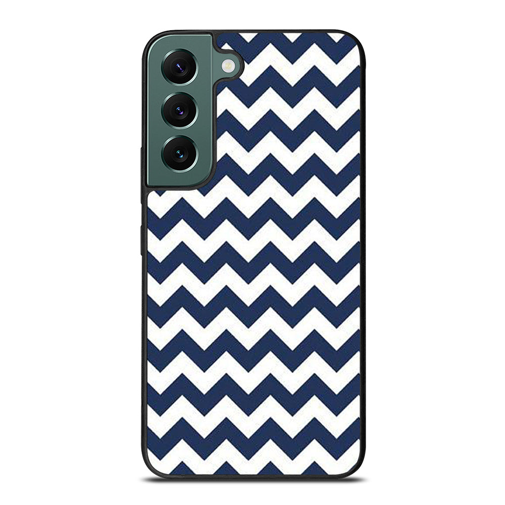 RILEY BLAKE CHEVRON PATTERN BLUE Samsung Galaxy S22 Case Cover